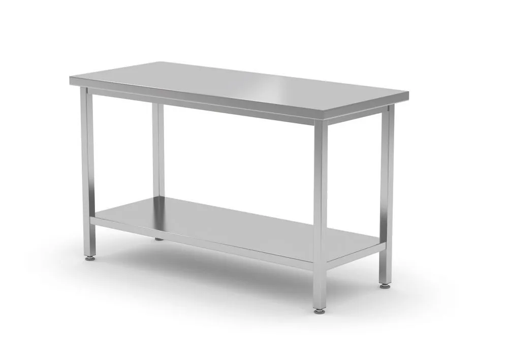 Centrālais galds Profi Line ar plauktu - L 1400 x P 600 mm
