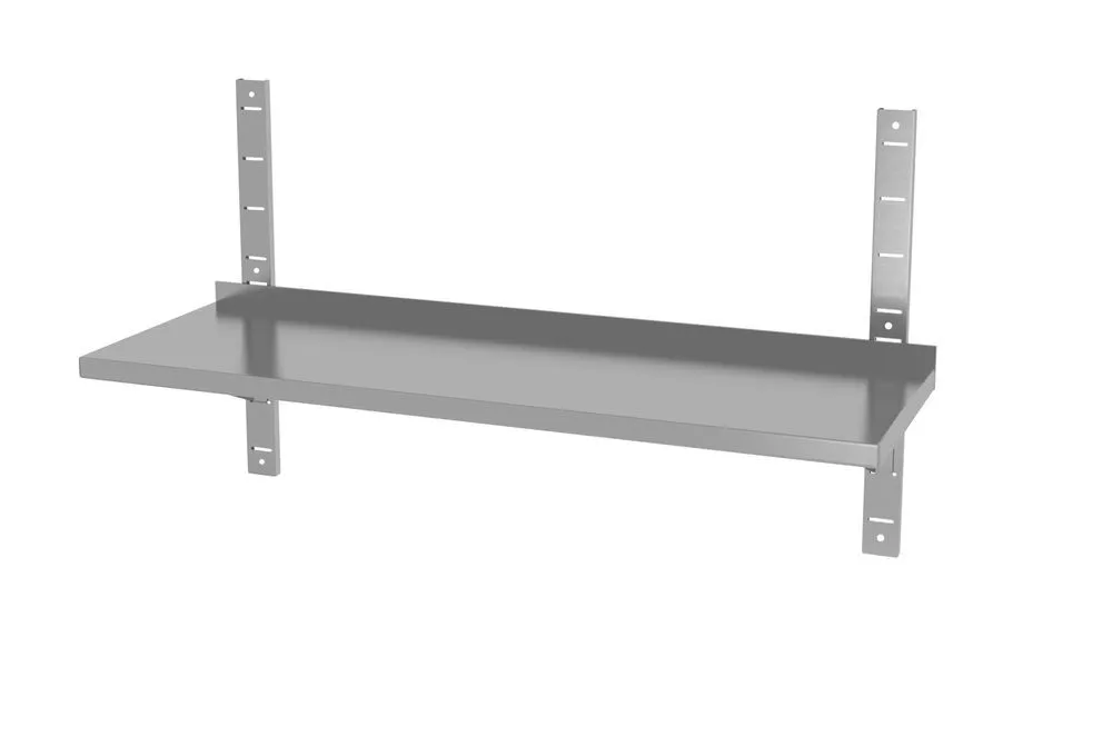 Regulējama sienas plaukts ar 2 balstiem - L 1400 x 300 mm