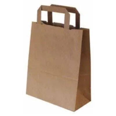 Kraft papīra rokturis - 26 x 14 x 33 - 250 gabalu komplekts