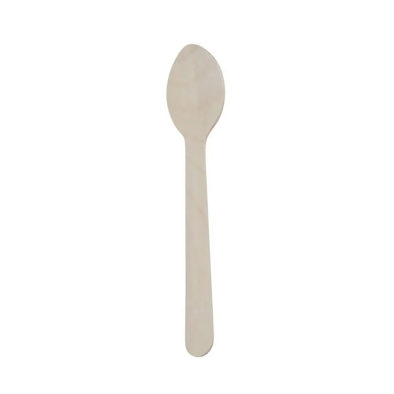 Cuillère à Soupe en Bois de Bouleau - 160 mm - Lot de 100