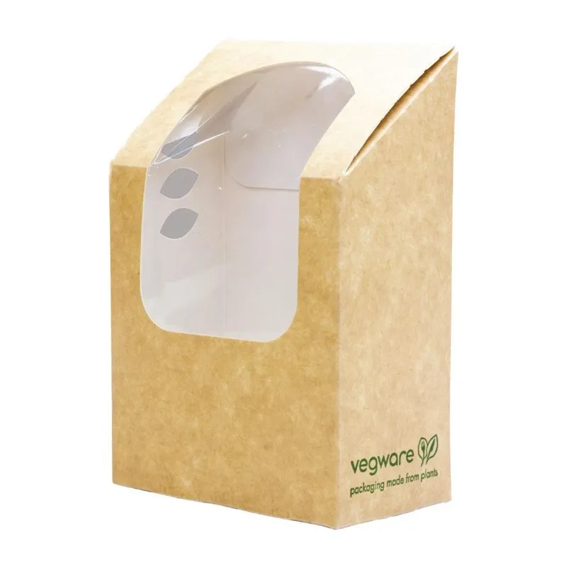 Boîte à Wrap et Tortilla Kraft avec Fenêtre - Lot de 500