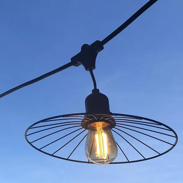 Āra Gaismas Virtene ar Tērauda Abažūriem 6 m - Chic Cage Light