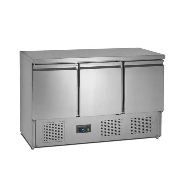Saladette Pozitīva GN 1/1 Nerūsējošā Tērauda - 3 Durvis - 368 L - 4 GN 1/1