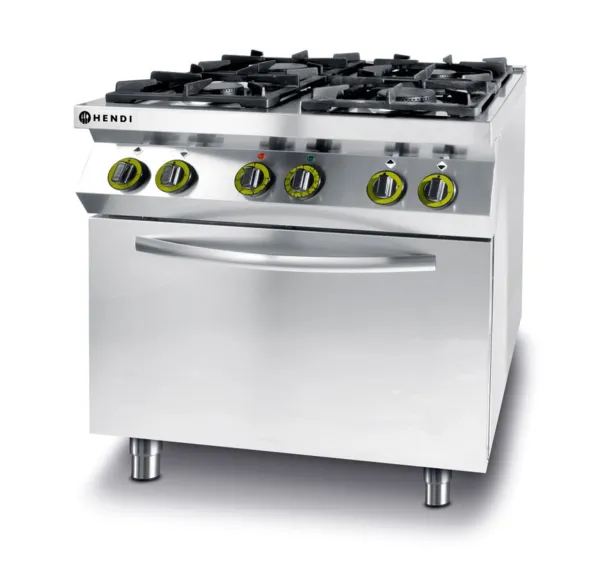 Plīts Kitchen Line - 4 Degļi ar Elektrisko Konvekcijas Krāsni GN 1/1