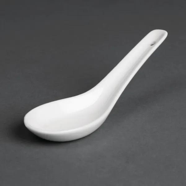 Baltā rīsu karote - garums 130 mm - 24 gabali