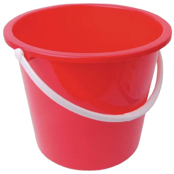 Sarkanā plastmasas apaļais spainis 10 L