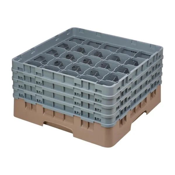 25 šķautnes stikliem Camrack krāsā beige Maksimālais augstums - 215 mm