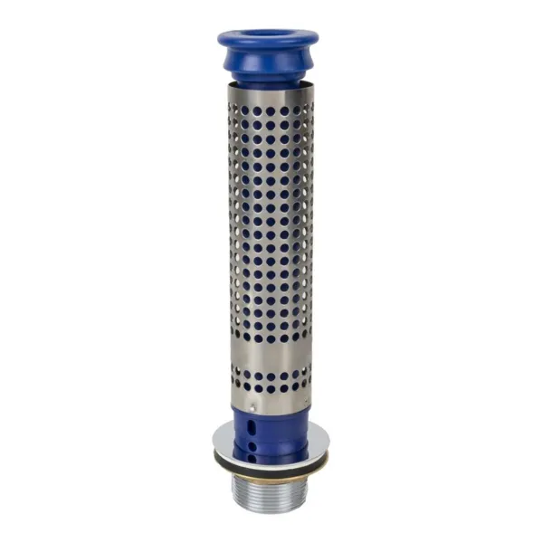 70 mm plūsma un pārplūdes caurule ar filtru 250 mm iegremdējumam