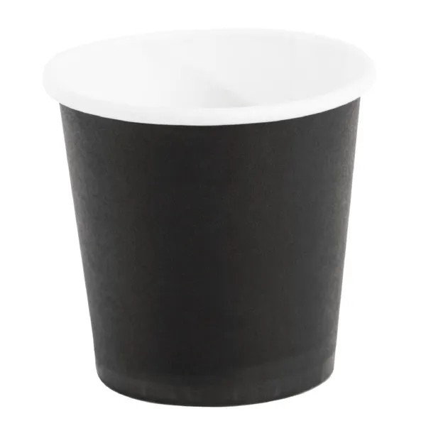 Melnas vienreizlietojamās kafijas tases Espresso - 120 ml - 1000 gabalu komplekts