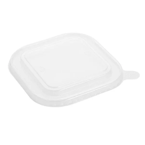 Couvercles PET pour Barquettes Carrées Recyclable - Lot de 300