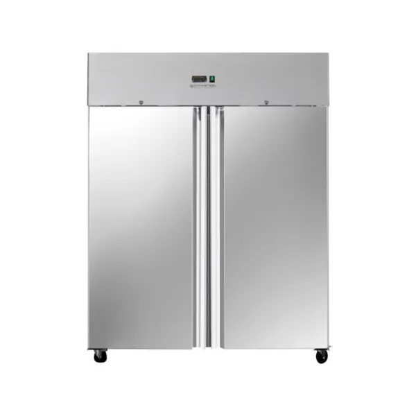 Dzesēšanas Skapis no Nerūsējošā Tērauda 1400 L ar 2 Durvīm GN 2/1, Ventilēta Dzesēšana -2/+8°C, Gāze R290, 508 W