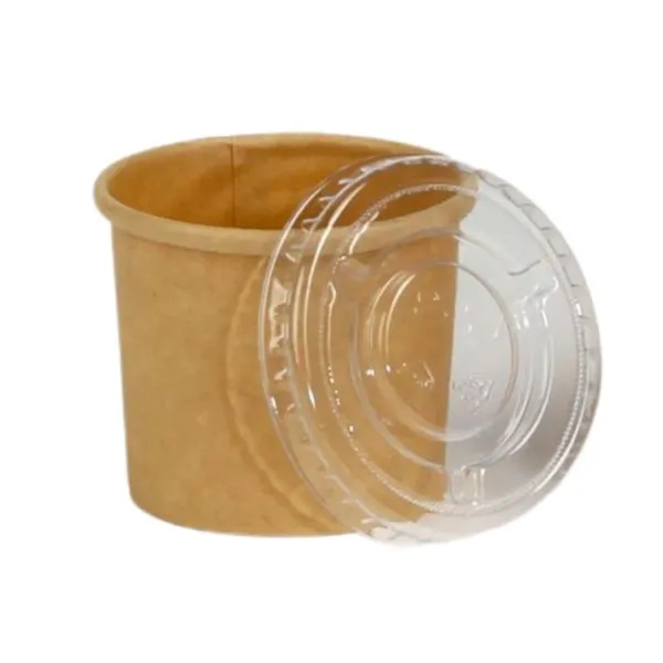 PET vāciņš kartona Kraft mērces podam 30 ml - 50 gabalu komplekts